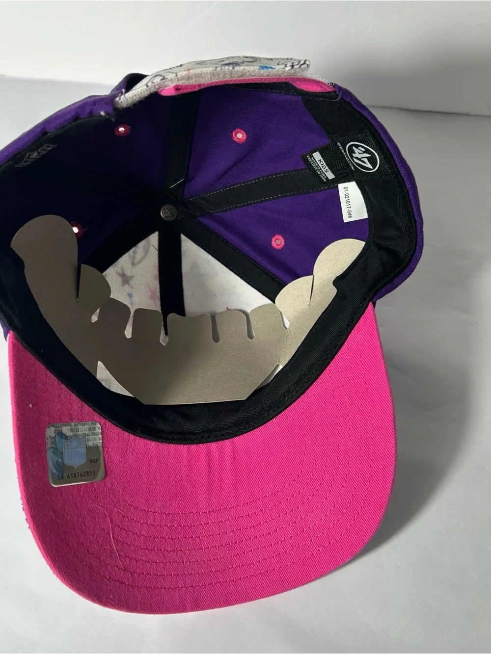 New Pittsburgh Steelers Kids Girls Hat Cap 47 Brand Doodle Graphic Logo Football